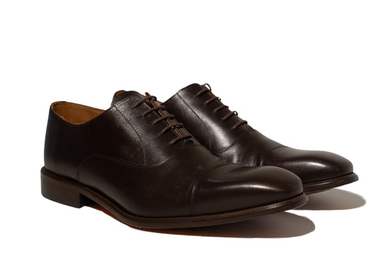 Dökkbrúnir Captoe Oxford